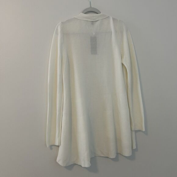 Eileen Fisher Long Cardigan Tencel White Knit NWT - Large - Picture 7 of 11